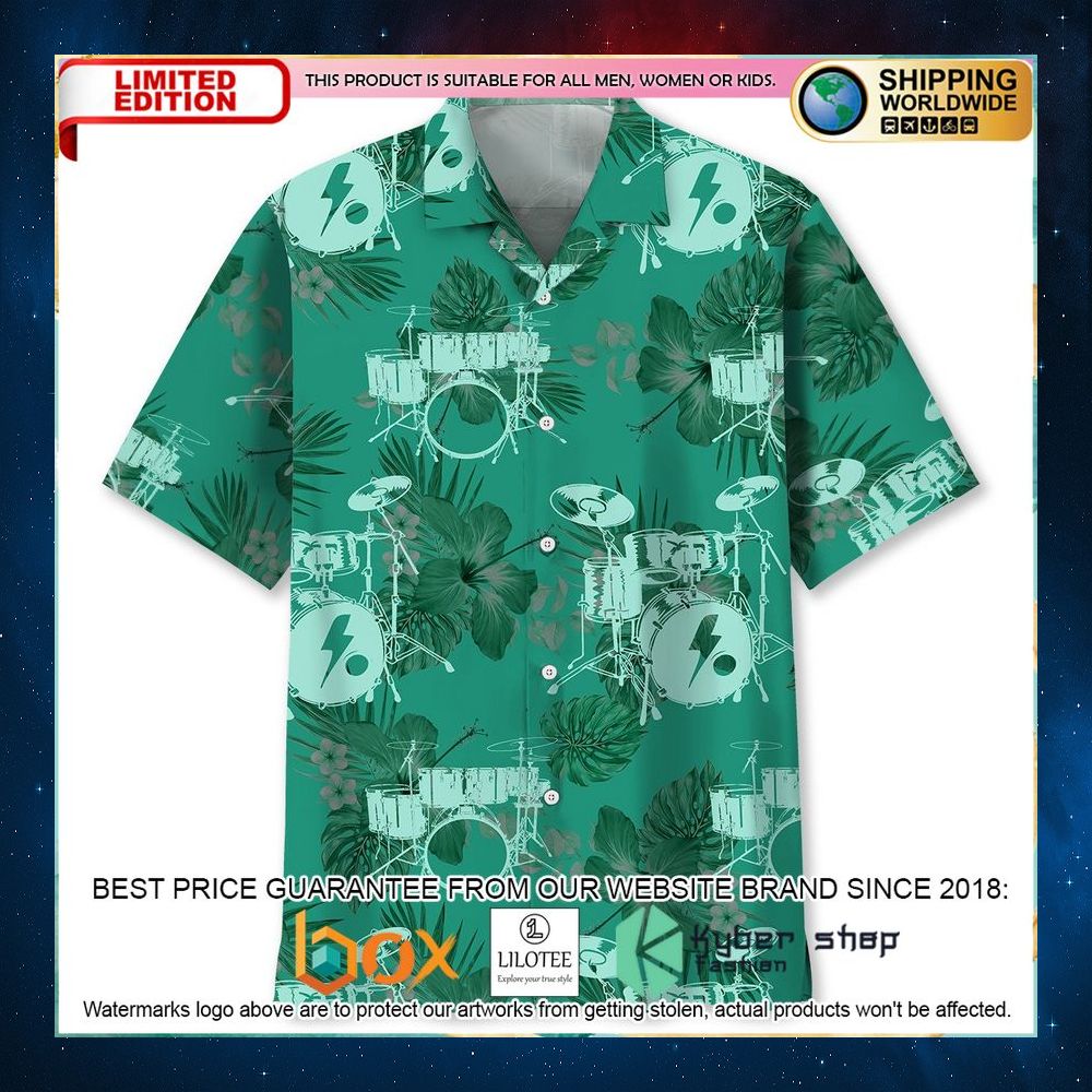 drum kelly green hawaiian shirt 1 953