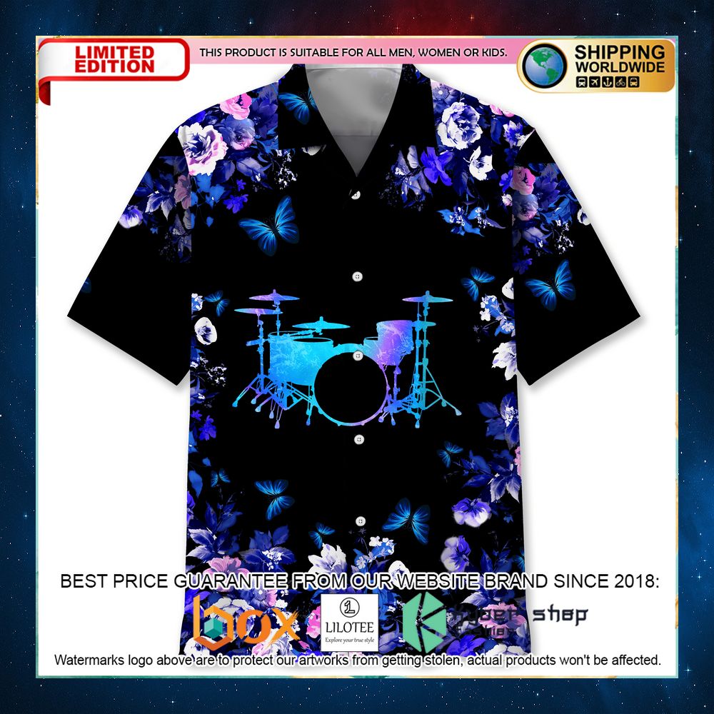 drum nature color hawaiian shirt 1 400
