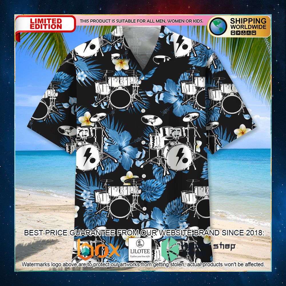 drum nature hawaiian shirt 2 900