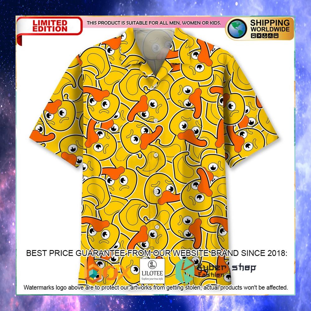 duck cartoon cute hawaiian shirt 1 462