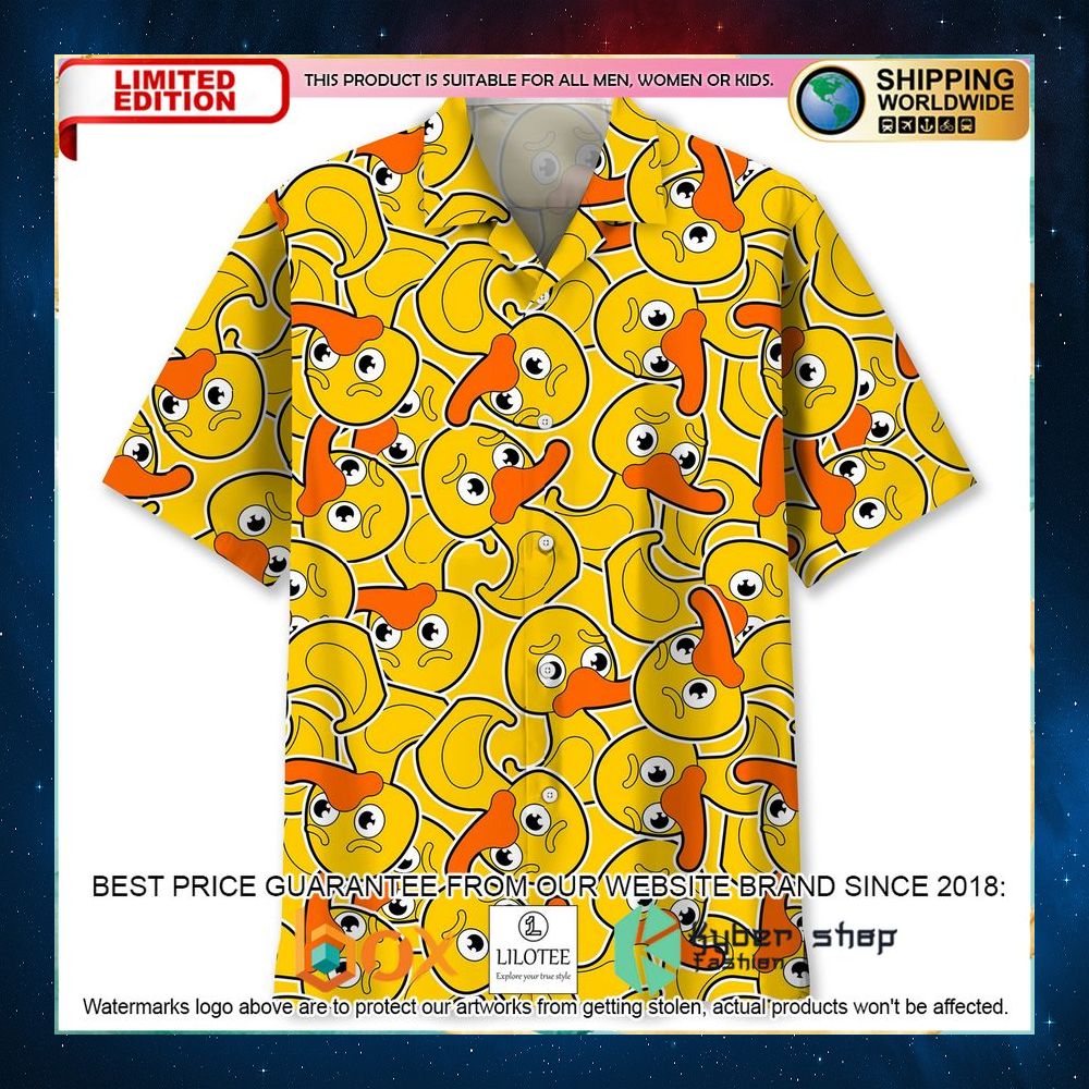 duck cartoon cute hawaiian shirt 1 977