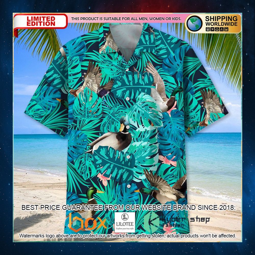 duck tropical hawaiian shirt 2 593