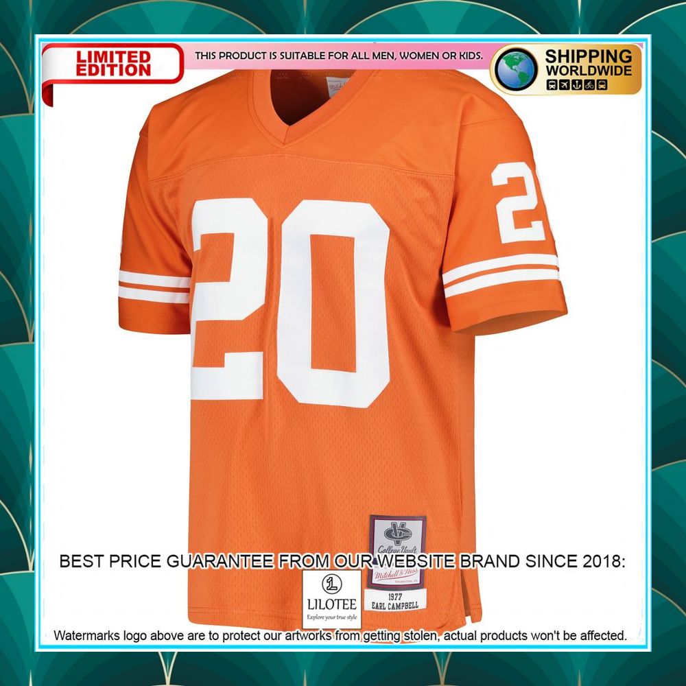 earl campbell texas longhorns mitchell ness texas orange football jersey 2 916