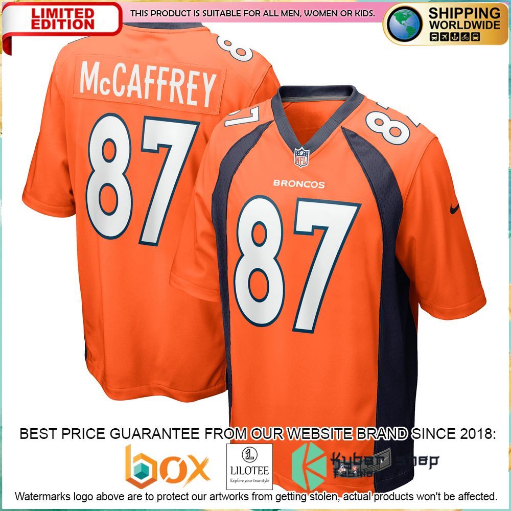 ed mccaffrey denver broncos nike retired orange football jersey 1 649