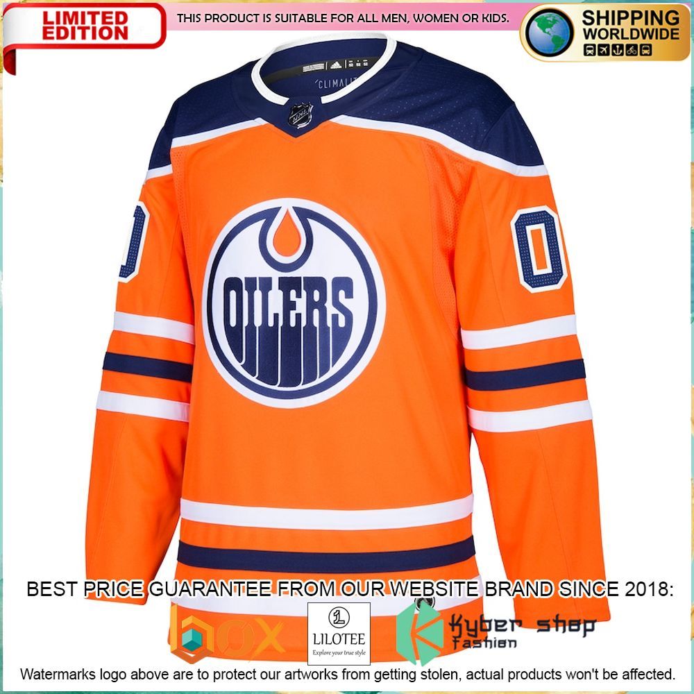 edmonton oilers adidas custom orange hockey jersey 2 295