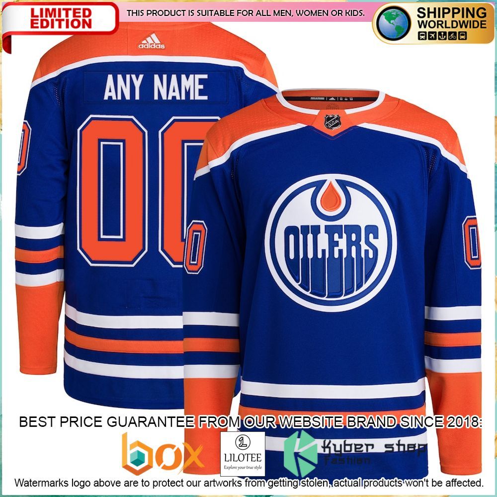 edmonton oilers adidas custom royal hockey jersey 1 46