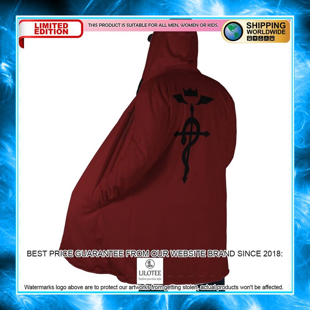 Edward Elric Full Metal Alchemist Hooded Cloak - LIMITED EDITION 4 edward elric full metal alchemist dream hooded cloak 4 286