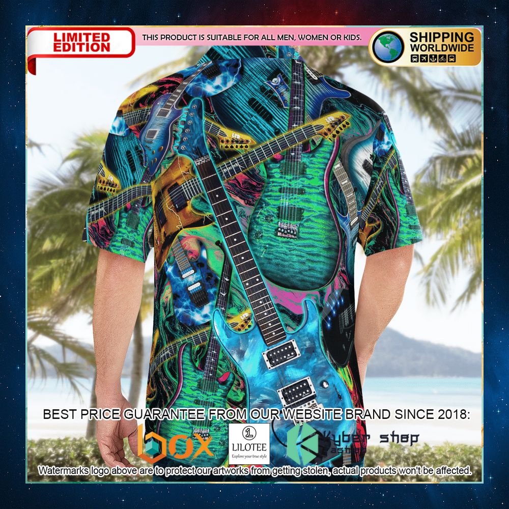 electric guitar full color hawaiian shirt 2 562