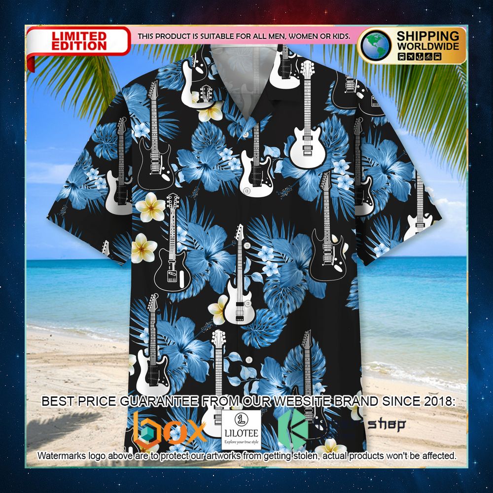 electric guitar nature hawaiian shirt 2 133