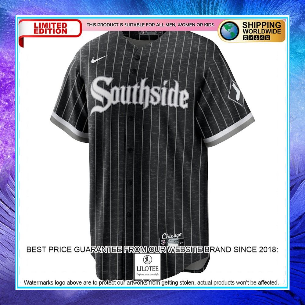 eloy jimenez chicago white sox nike city connect player black anthracite baseball jersey 2 84