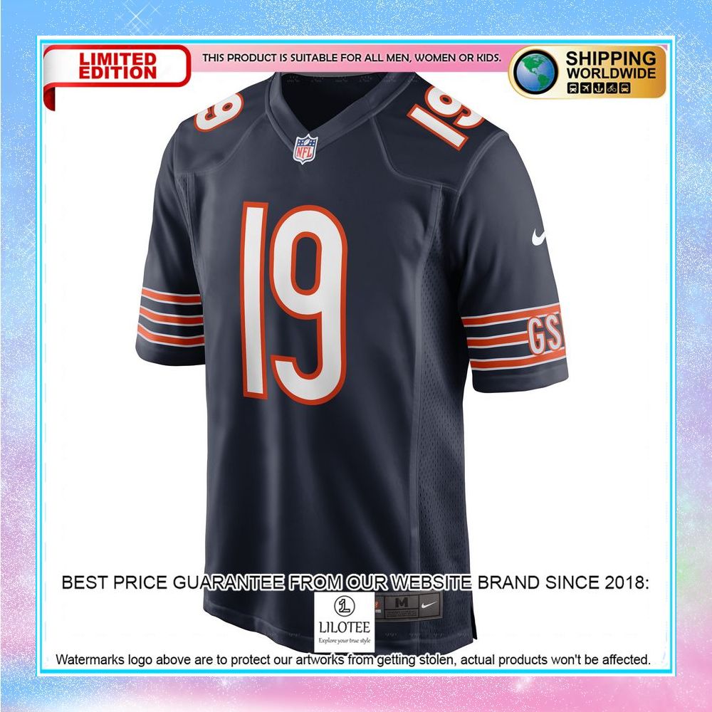 equanimeous st brown chicago bears navy football jersey 2 980