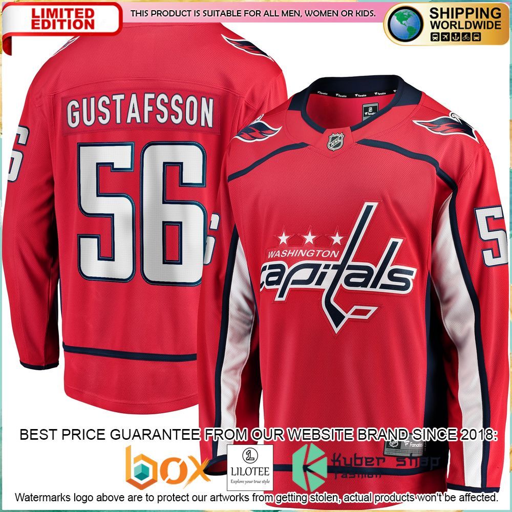 erik gustafsson washington capitals red hockey jersey 1 256