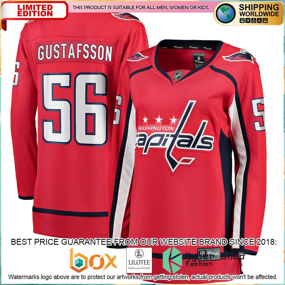 erik gustafsson washington capitals womens red hockey jersey 1 127