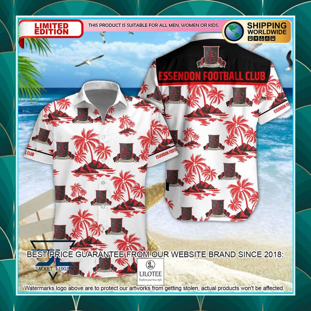 essendon football club hawaiian shirt shorts 1 227