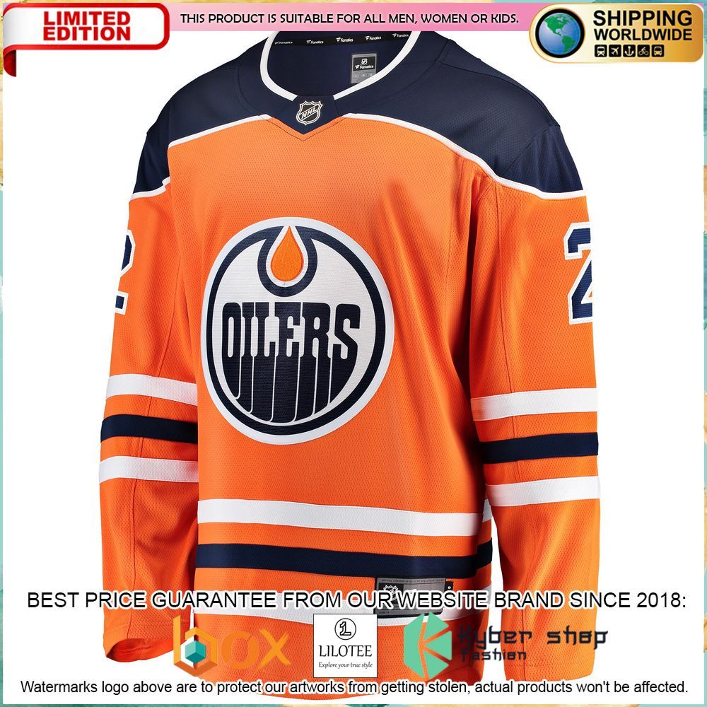 evan bouchard edmonton oilers home breakaway orange hockey jersey 2 525
