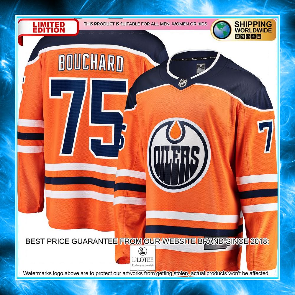 evan bouchard edmonton oilers orange hockey jersey 1 106