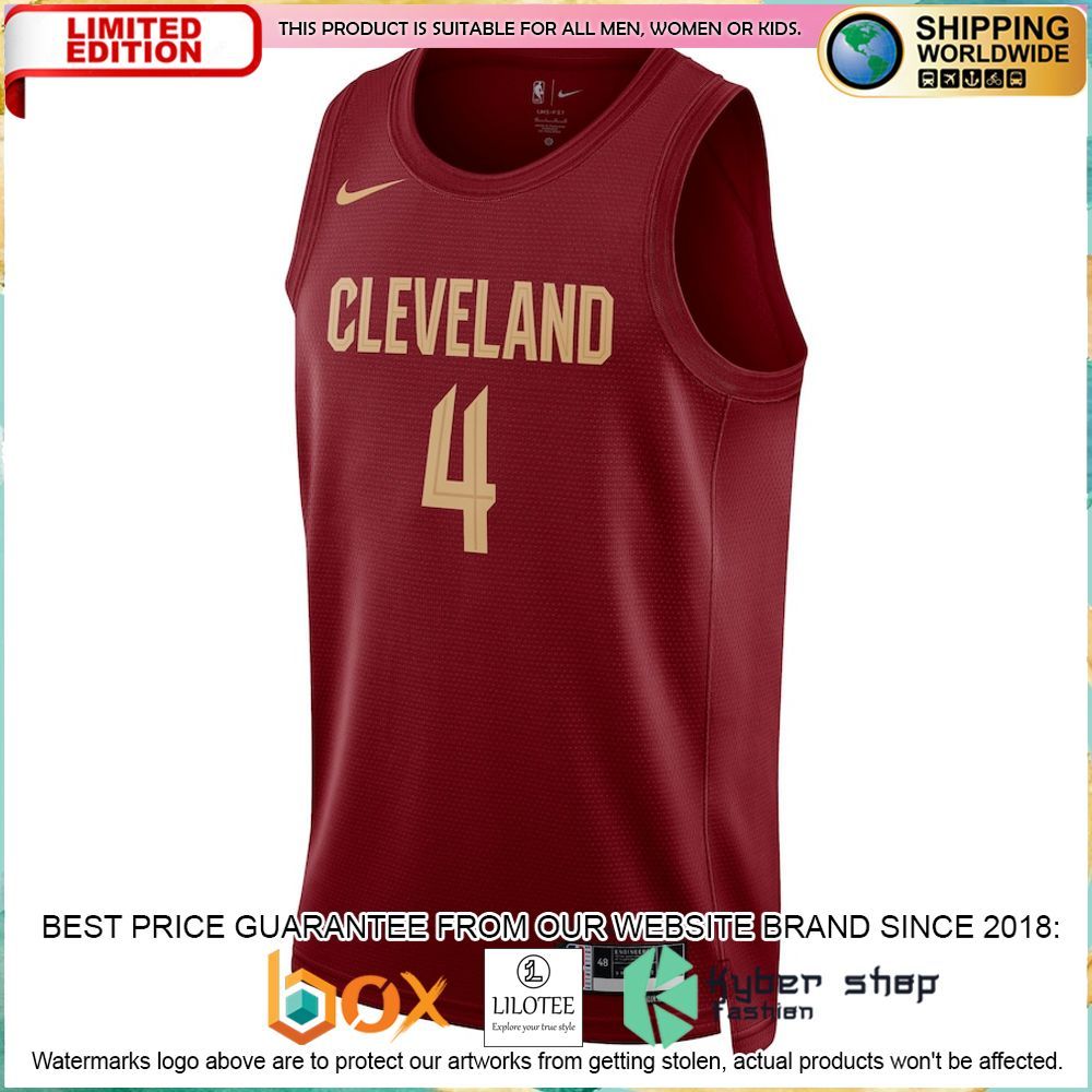 evan mobley cleveland cavaliers nike 2022 23 wine basketball jersey 2 419