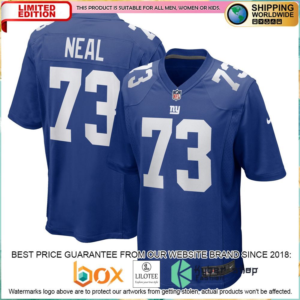evan neal new york giants nike 2022 nfl draft first round pick royal football jersey 1 171
