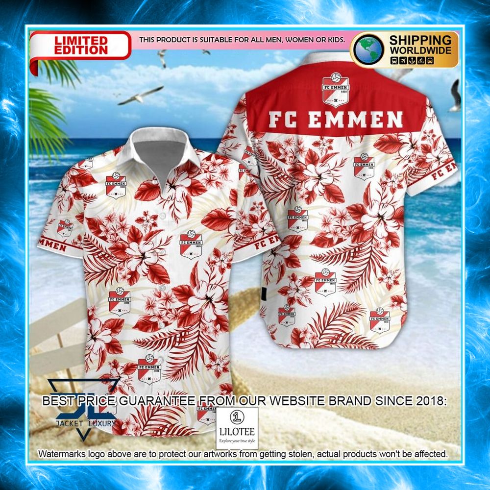 fc emmen hibiscus hawaiian shirt shorts 1 881