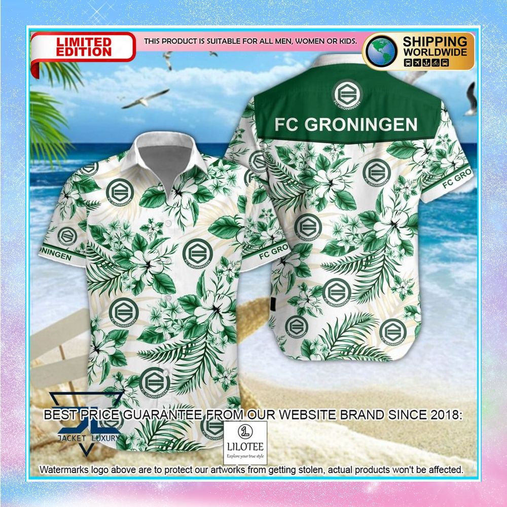fc groningen hibiscus hawaiian shirt shorts 1 381