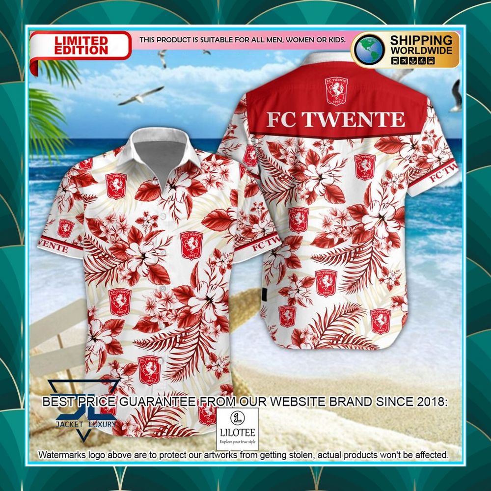 fc twente hibiscus hawaiian shirt shorts 1 854