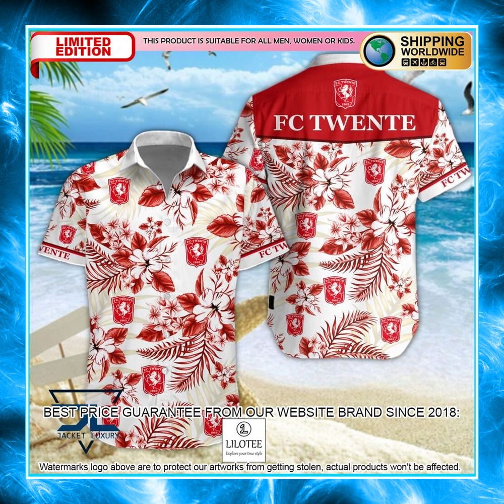 fc twente hibiscus hawaiian shirt shorts 1 875