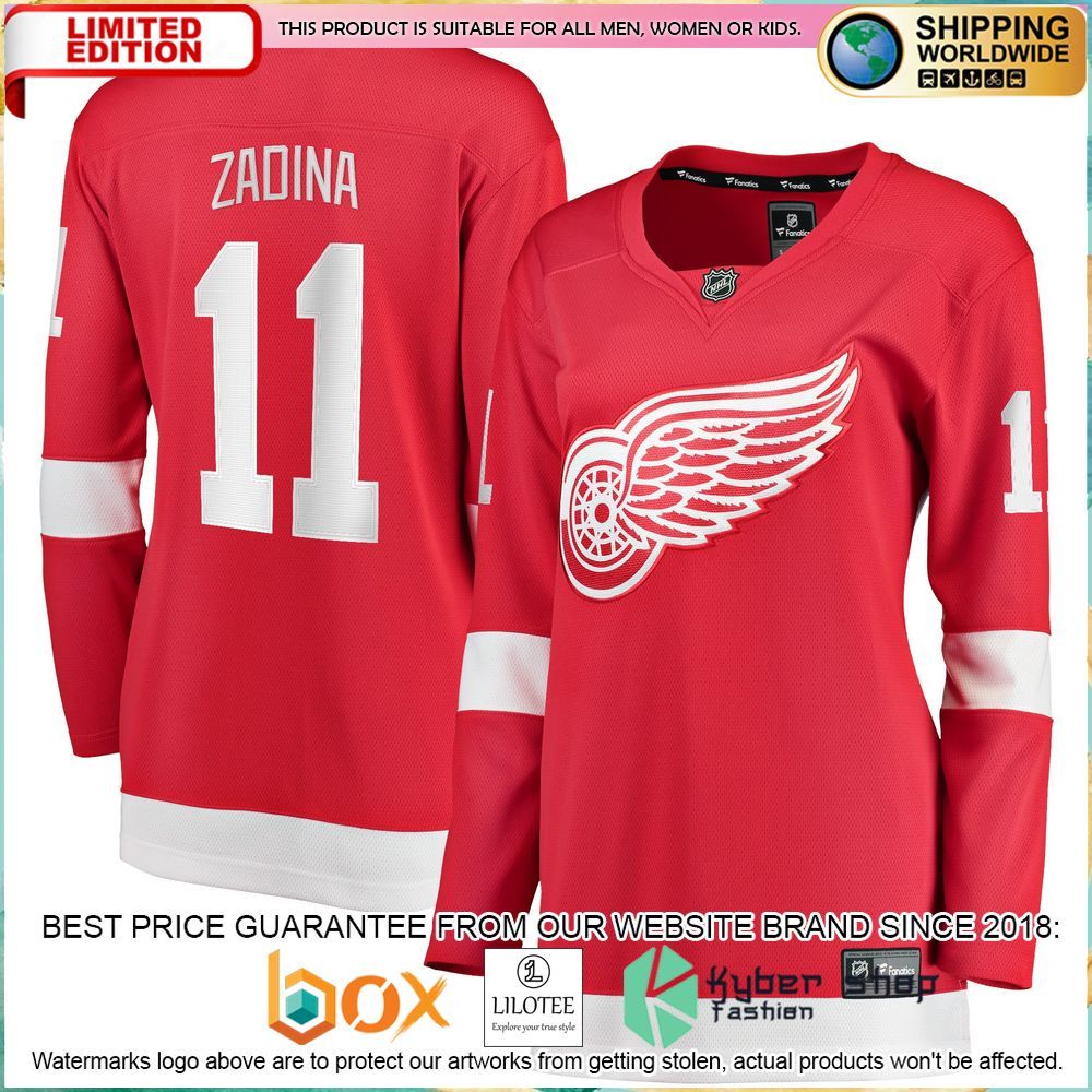 filip zadina detroit red wings womens red hockey jersey 1 96