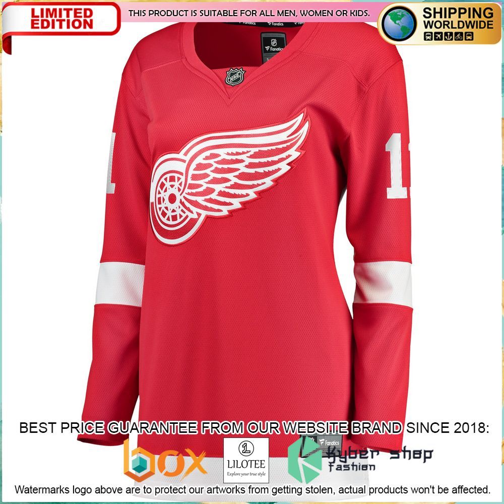 filip zadina detroit red wings womens red hockey jersey 2 764