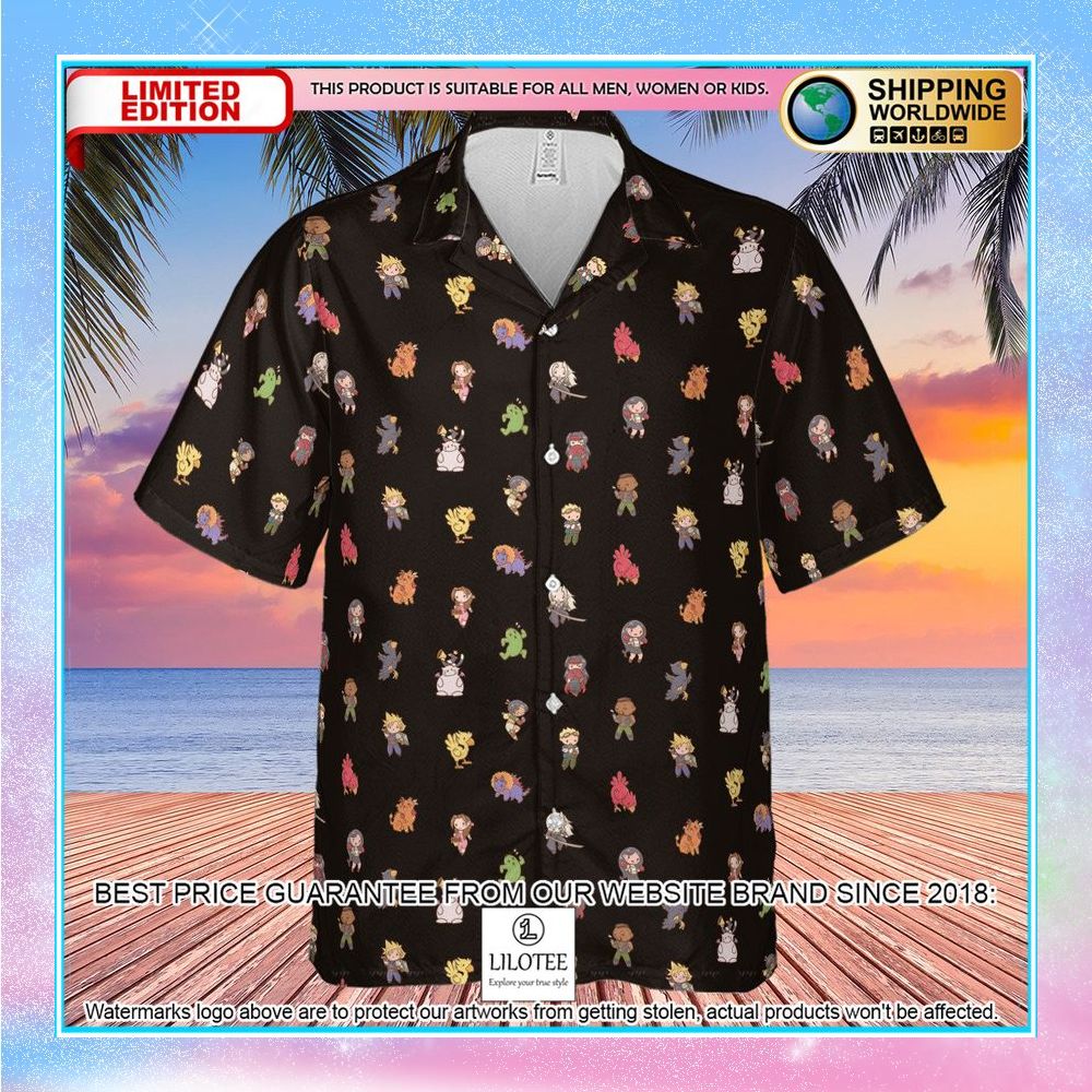 final fantasy characters pattern hawaiian shirt 2 837