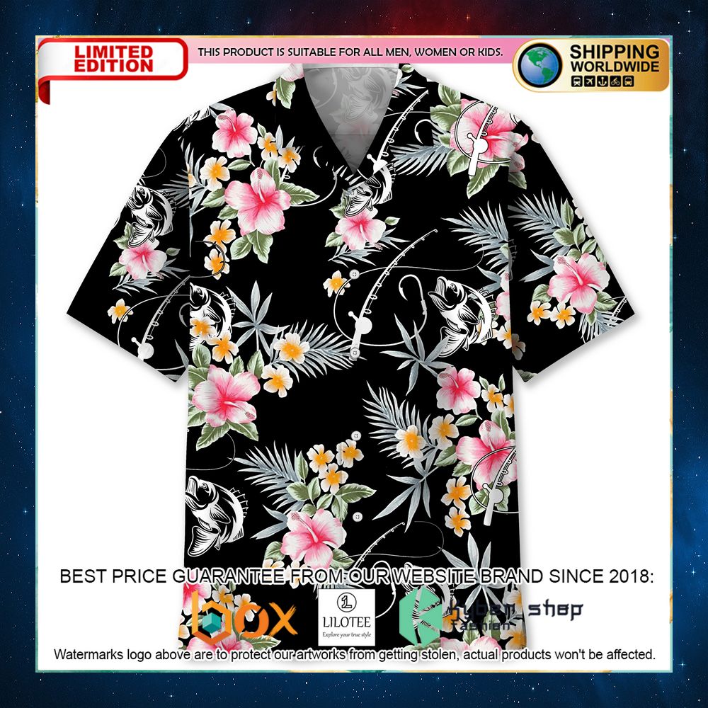 fishing flower hawaiian shirt 1 342