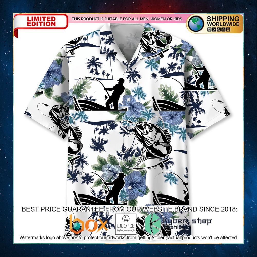 fishing white nature hawaiian shirt 1 497