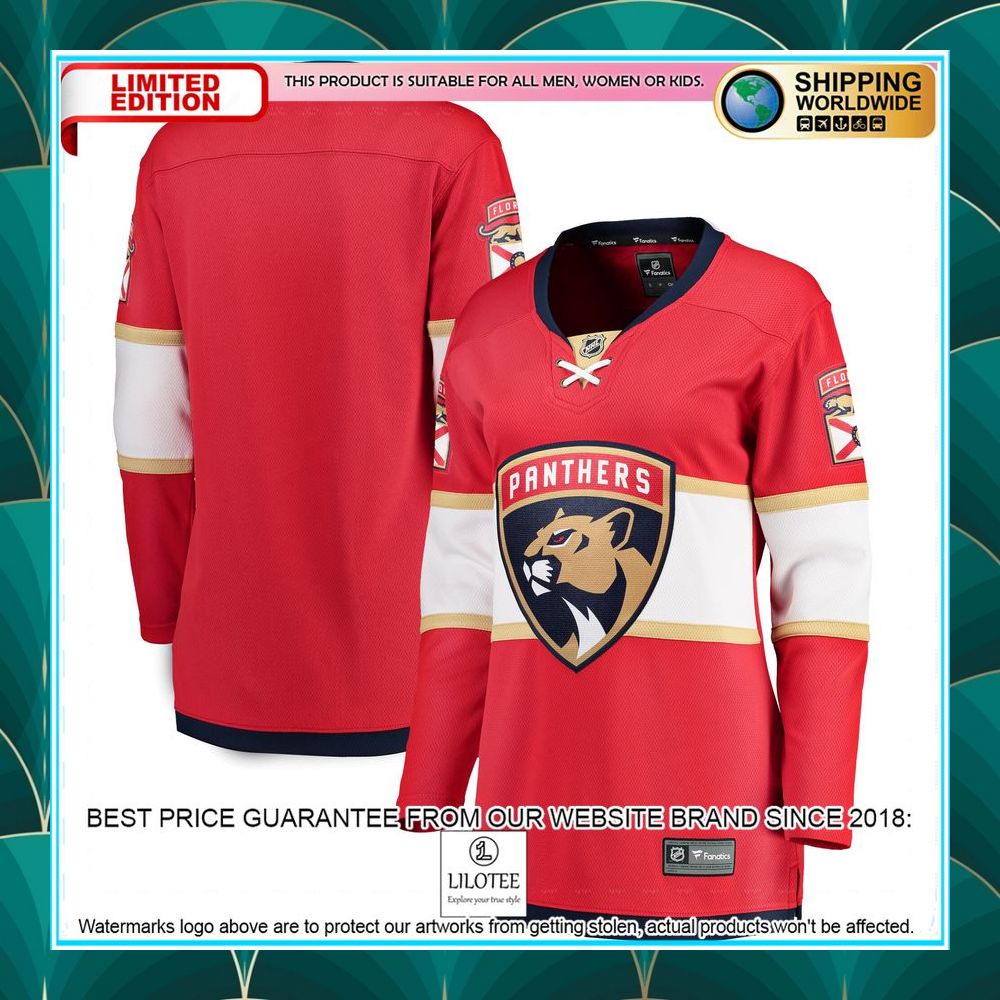 florida panthers womens home red hockey jersey 1 306