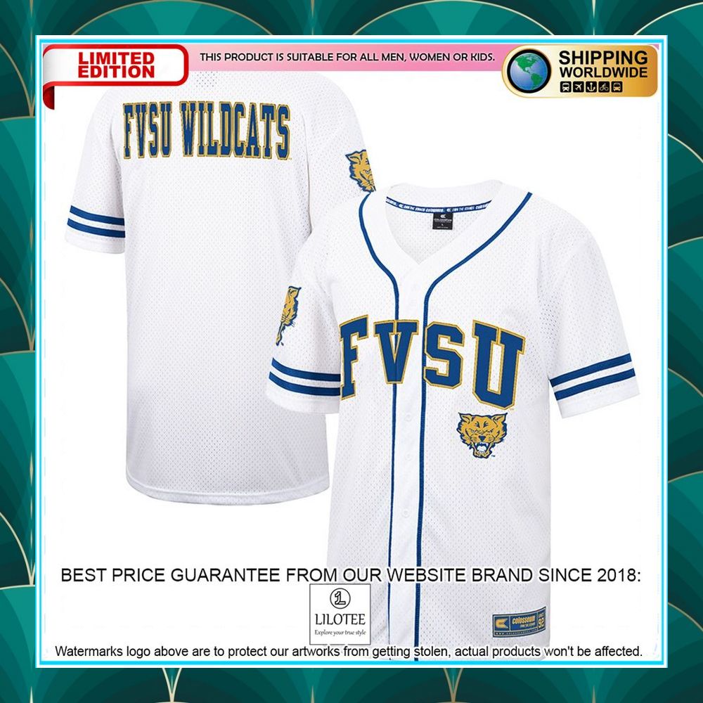 fort valley state wildcats white royal baseball jersey 1 794