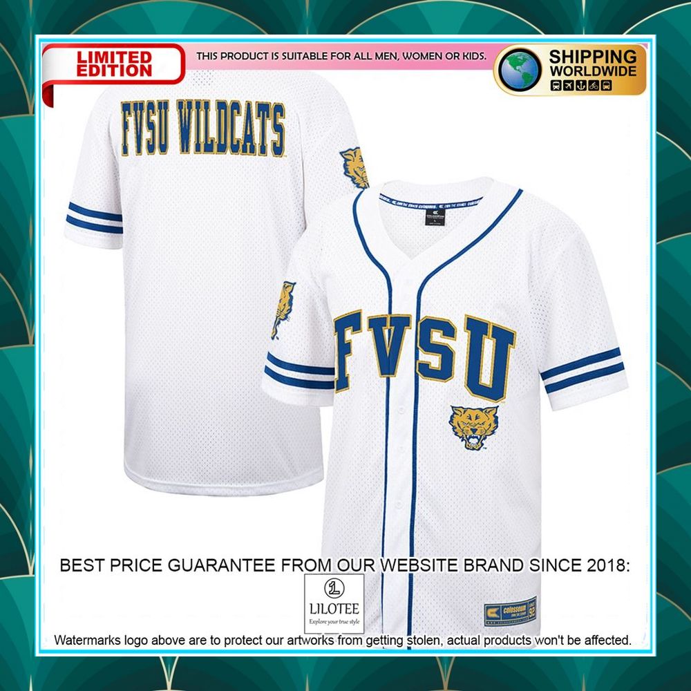 fort valley state wildcats white royal baseball jersey 4 690