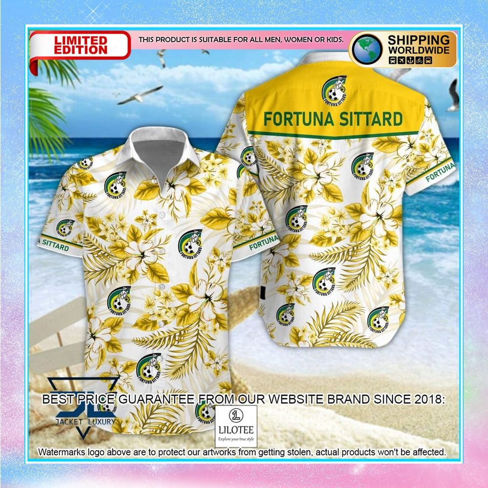 fortuna sittard hibiscus hawaiian shirt shorts 1 249