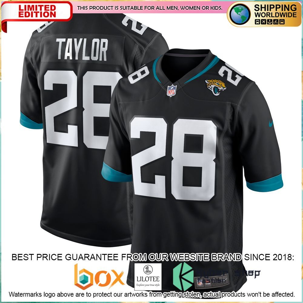 fred taylor jacksonville jaguars nike retired black football jersey 1 979