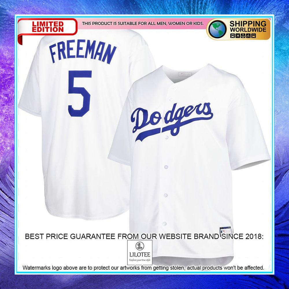 freddie freeman los angeles dodgers big and tall player white baseball jersey 1 952