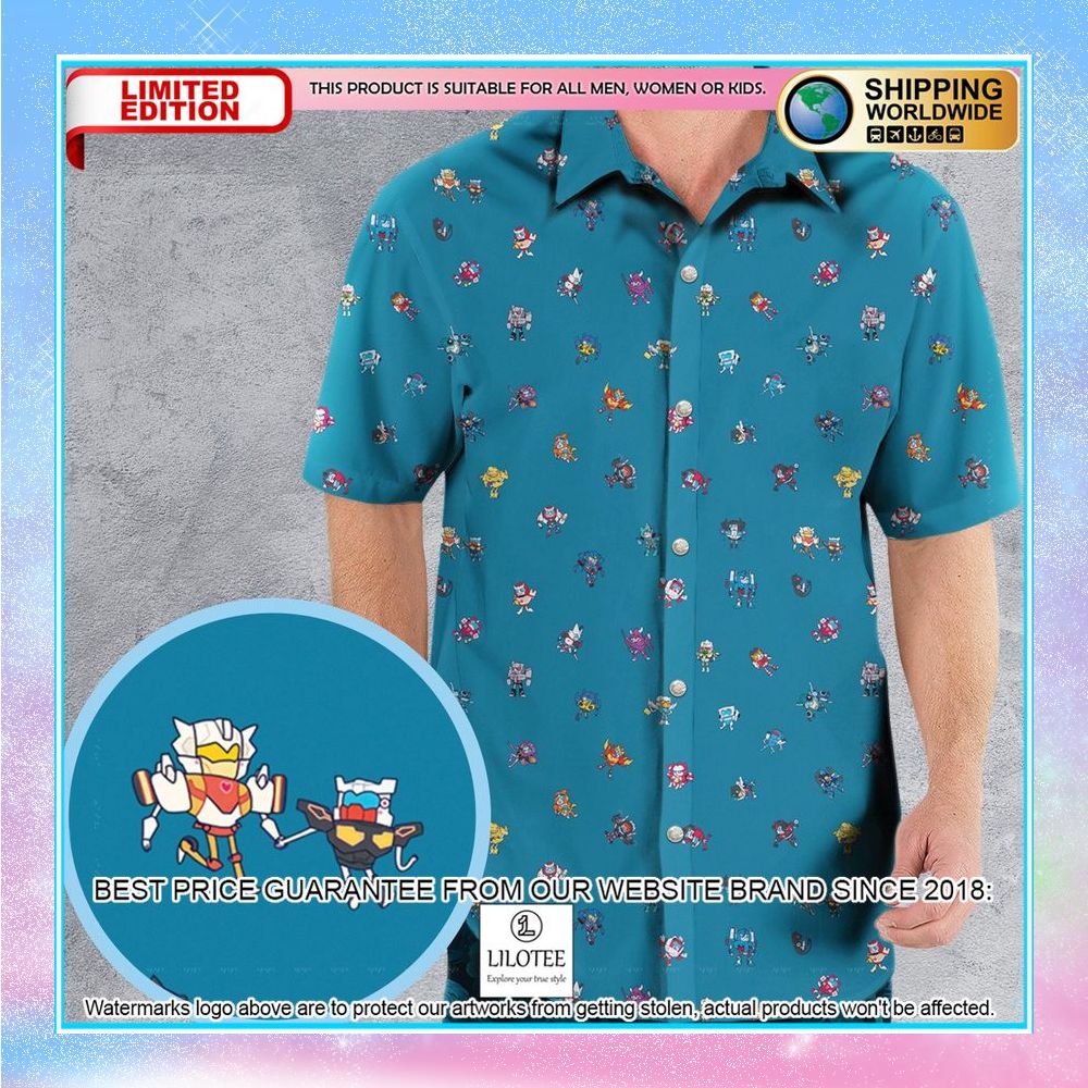 funny transformers characters pattern hawaiian shirt 1 237