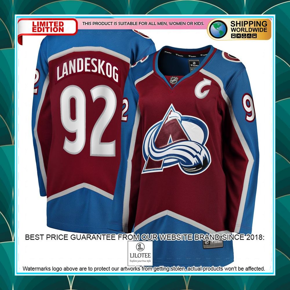 gabriel landeskog colorado avalanche womens home premier burgundy hockey jersey 1 986