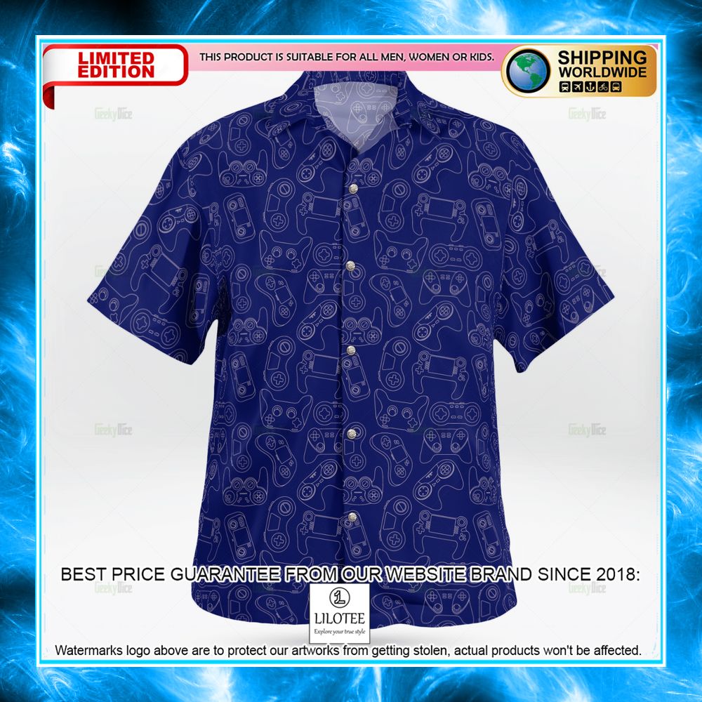 game controller pattern hawaiian shirt 1 271