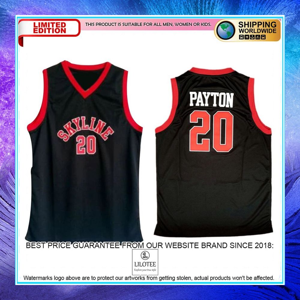 gary payton skyline high school basketball jersey 1 46