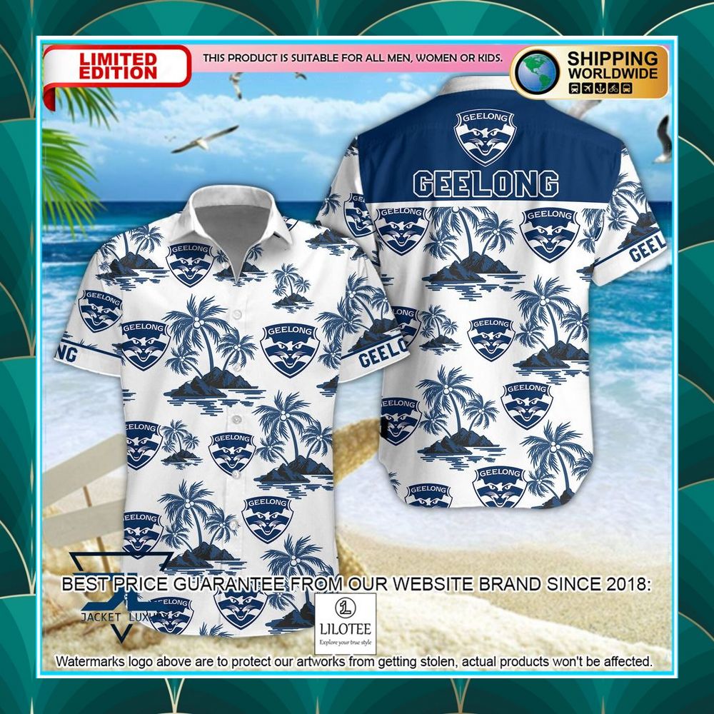 geelong football club hawaiian shirt shorts 1 203