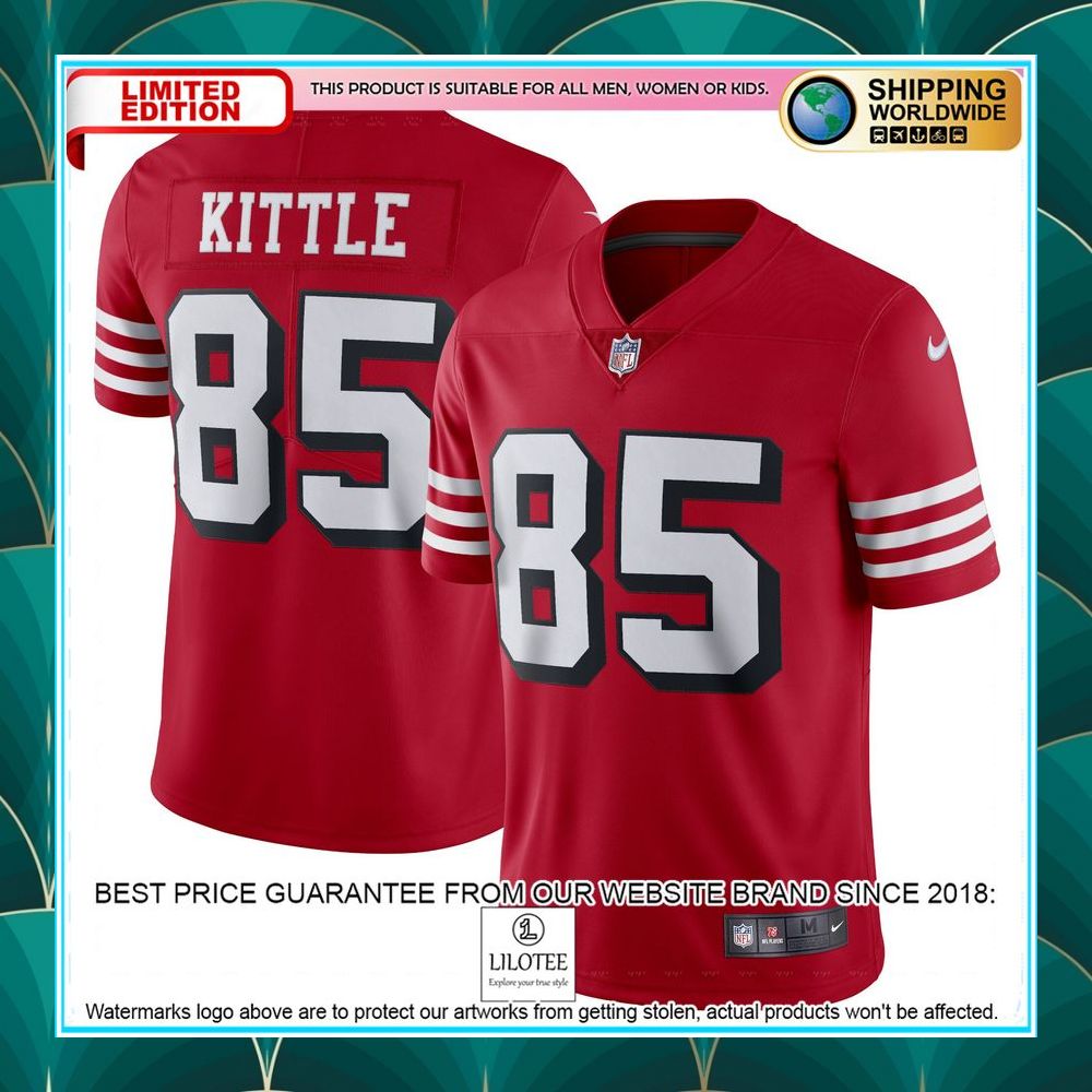 george kittle san francisco 49ers alternate vapor red football jersey 1 622