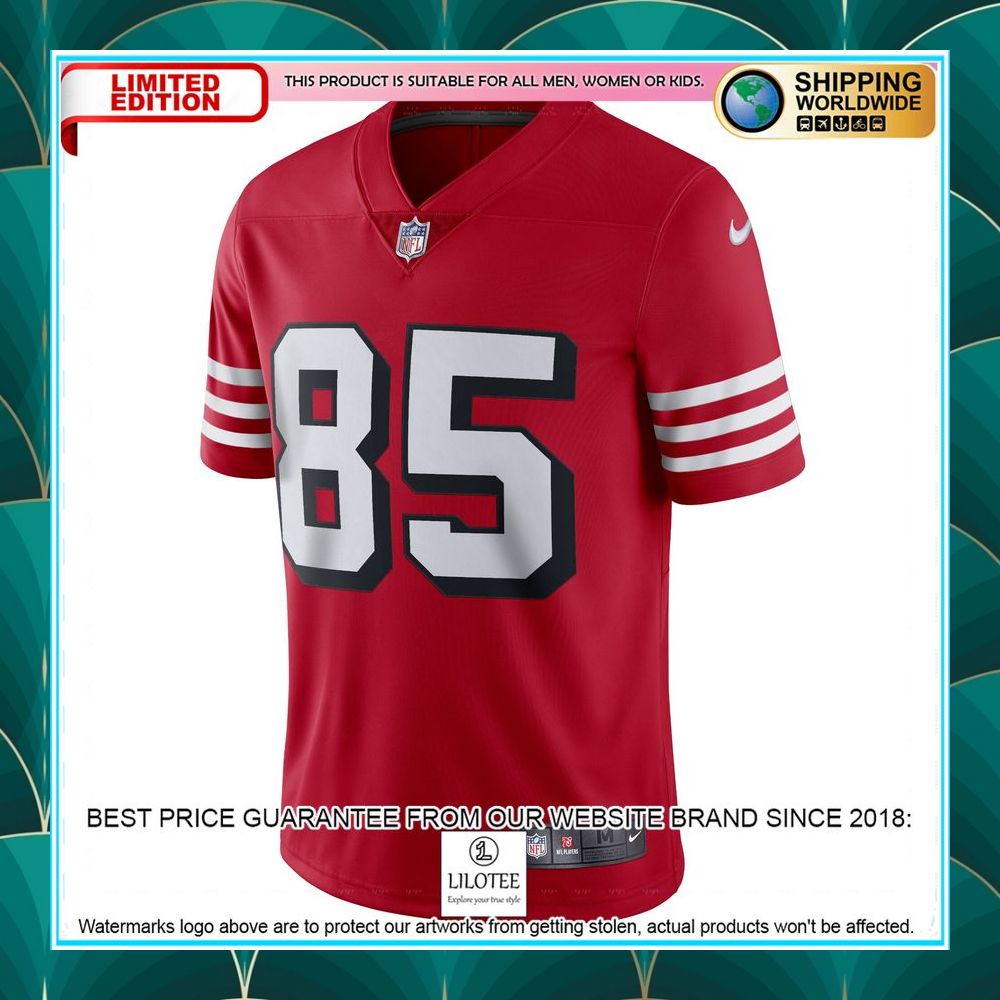 george kittle san francisco 49ers alternate vapor red football jersey 2 616