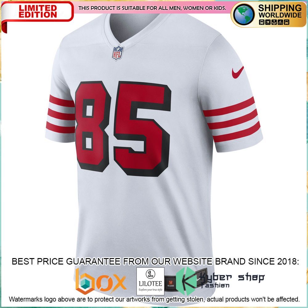 george kittle san francisco 49ers nike color rush legend white football jersey 2 932