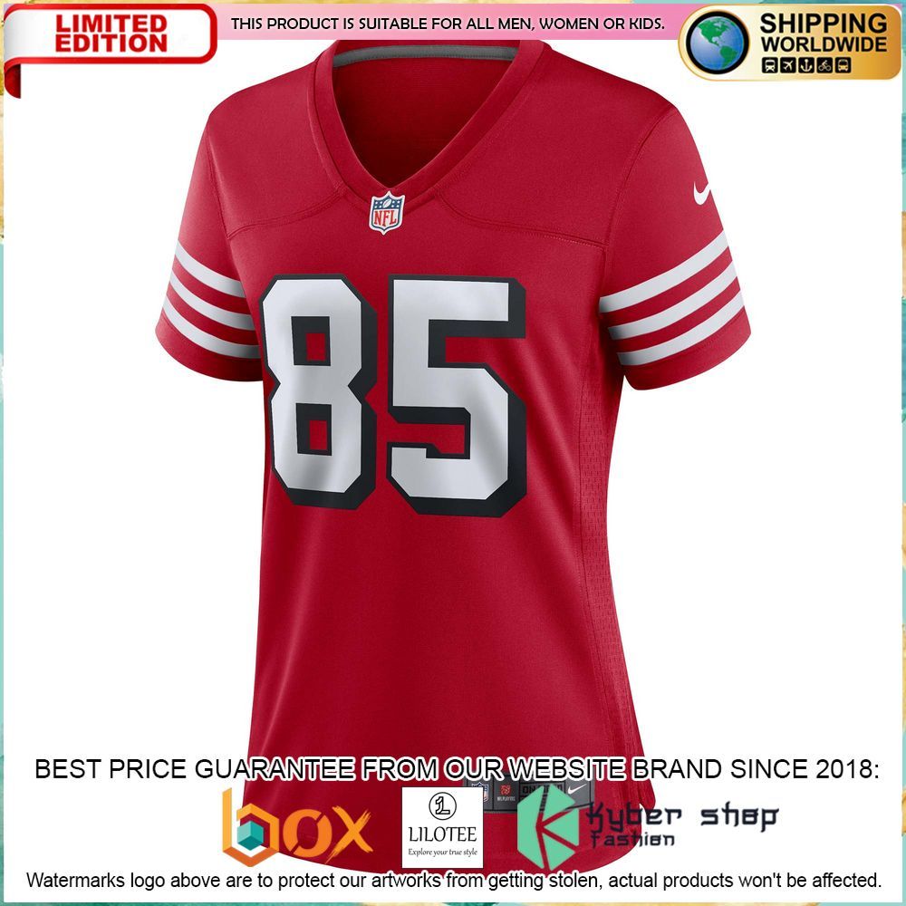 george kittle san francisco 49ers nike womens alternate scarlet football jersey 2 96
