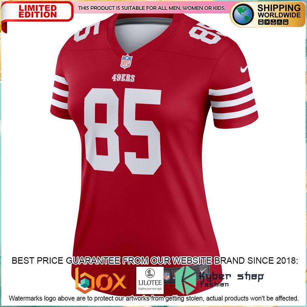 george kittle san francisco 49ers nike womens legend scarlet football jersey 2 112