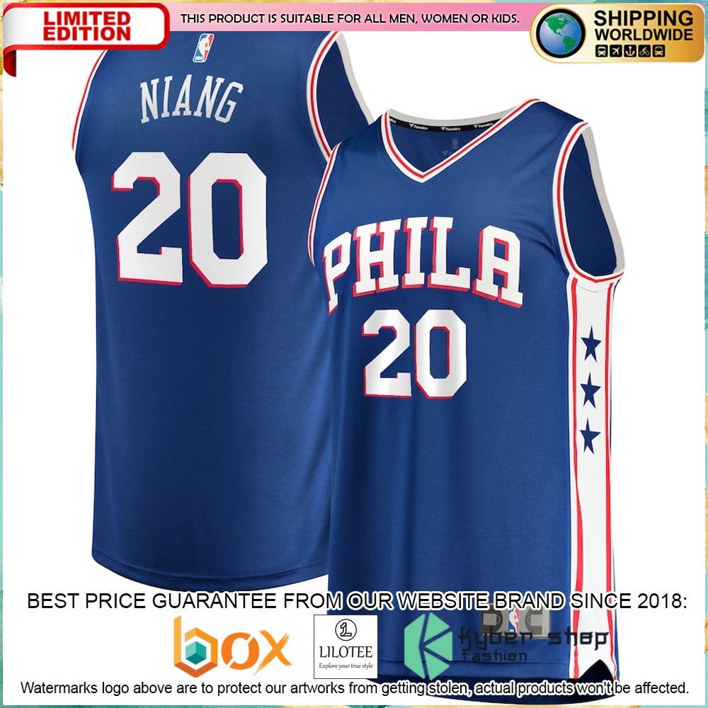 georges niang philadelphia 76ers 2021 22 royal basketball jersey 1 430