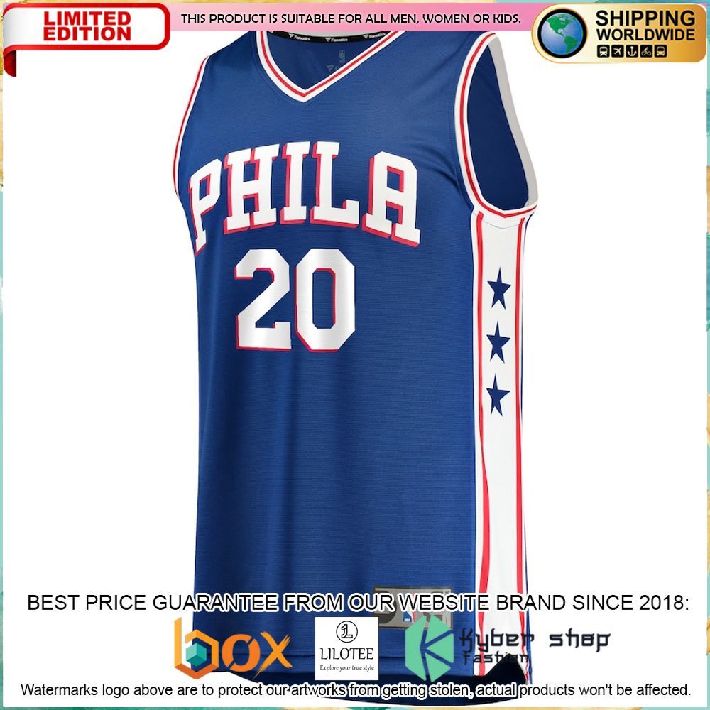 georges niang philadelphia 76ers 2021 22 royal basketball jersey 2 623