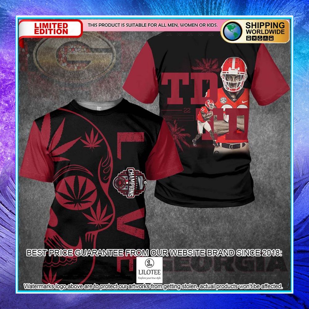 georgia football champians cannabis hoodie shirt 3 16